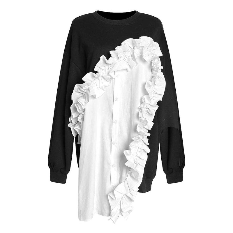 Contrast Color-Block | Women's Sweater/Blouse